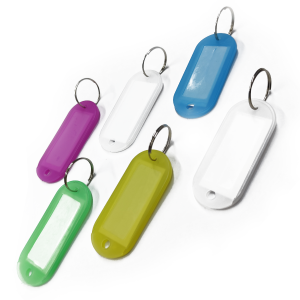 CHAVEIROS COM ETIQUETAS DE IDENTIFICAÇÃO C/ 6UN.